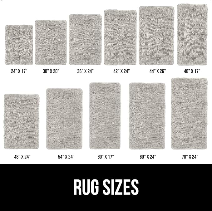 GORILLA GRIP Bath Rug Mat, Thick Soft Absorbent Chenille, Quick Dry Microfiber - Image 6