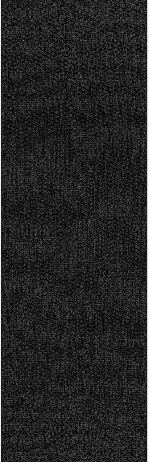 Easy Jute Rugs 2x7 Dark Gray Color Living Room Indoor Outdoor Runner Rug - Image 2