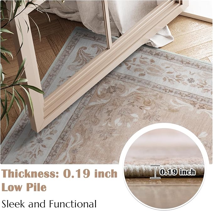jinchan Floral 2x3 Rugs for Entryway - Image 3