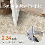 HUGEAR 5x7 Machine Washable Rugs Beige Hallway Area Rug Indoor Accent Rug - Image 4