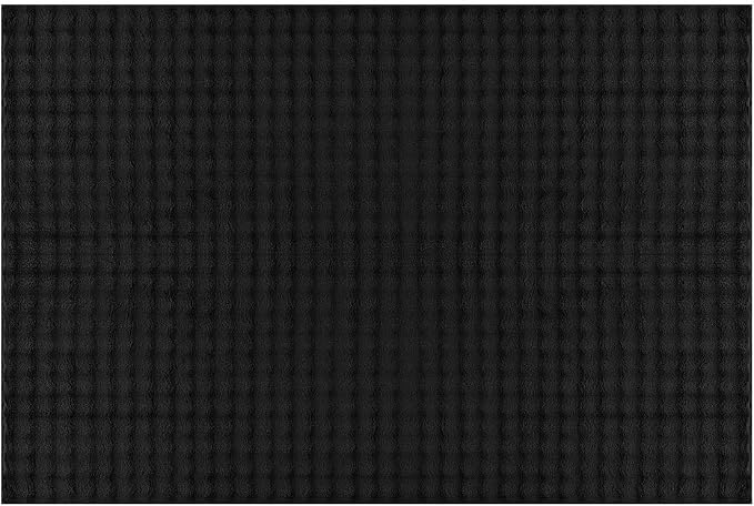 CAMILSON Modern Black Non Slip Door Mat Rug 2x3 Ultra Soft High Pile Entryway - Image 2