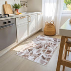 Modern Abstract Door Mat Indoor Entrance 2X3 Brown Rug Washable, Non-Slip Small - Image 7