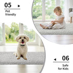 Gray Bathroom Runner Rug 24x59 Non Slip Fluffy Long Bath Mat - Image 7