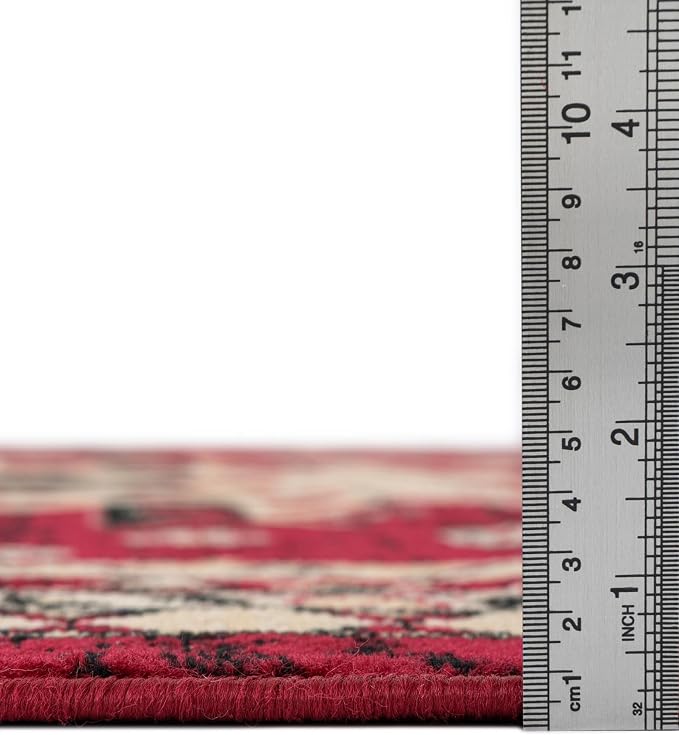 Unique Loom Taftan Collection Border Geometric Tribal Inspired Design Area Rug - Image 2