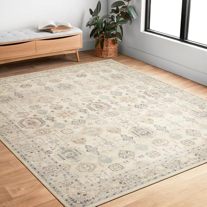 Loloi Hathaway Collection HTH-04 Beige/Multi 2'-0" x 5'-0", .25" Thick Accent - Image 3
