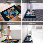 New York City Bath Mats for Bathroom New York Theme on Black Background Floor - Image 4