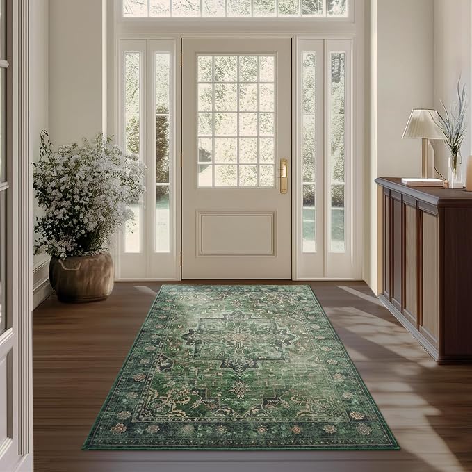 Tranditional Dark Green 4x6 Area Rugs - Image 3