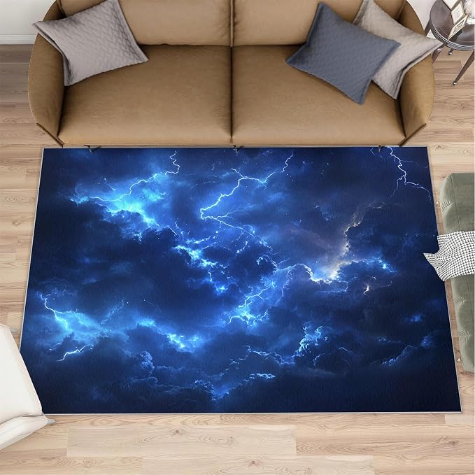 5x6 Lightning Rugs for Office by Unknown