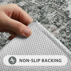 Uphome Brown Bathroom Rugs, Distressed Farmhouse Boho Bath Mat, Non Slip - Image 3