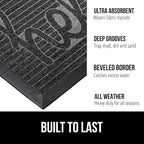 GORILLA GRIP 100% Waterproof All-Season WeatherMax Doormat, US Designed Natural - Image 3