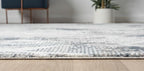 Adel Modern Area Rug for Living Room, 6x9 Rustic Distressed Abstract Blue Rug - Image 9