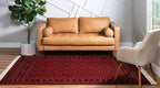 Unique Loom Tekke Collection Over-Dyed Saturated Traditional Torkaman Area Rug - Image 3