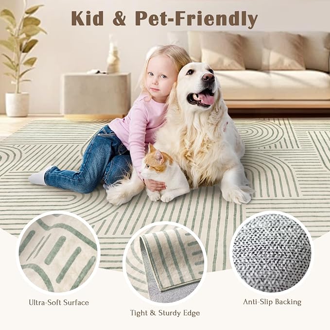 3x5 Washable Area Rug - Image 3
