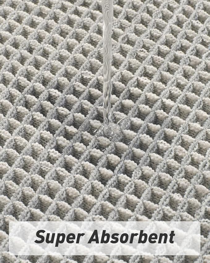 Upgraded Waffle Runner Rug Super Absorbent Non Slip Bath Mats - Image 3