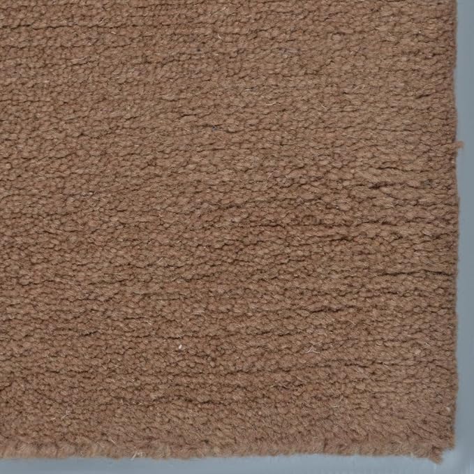 Rugsotic Carpets Hand Knotted Gabbeh Wool 6'x9' Area Rug Solid Camel L00111 - Image 5