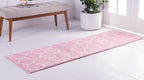 Rugs.com Lattice Frieze Collection Rug – 2' x 8' 8 Runner Light Pink Medium Rug - Image 3