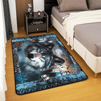 Western Wolf Large Area Rug 5x7 Bohemian Dream Catchers Living Room Rug | - Image 3