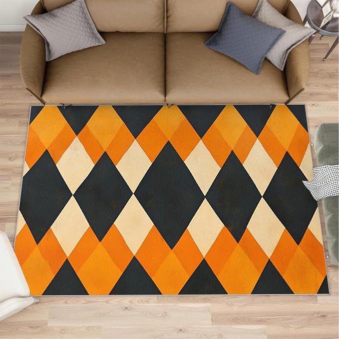 3x4 Geometric Rugs for Entryway by Unknown
