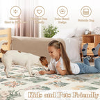 Wonnitar 5x7 Rug for Bedroom Decor, Washable Nursery Rug for Baby, Neutral - Image 5