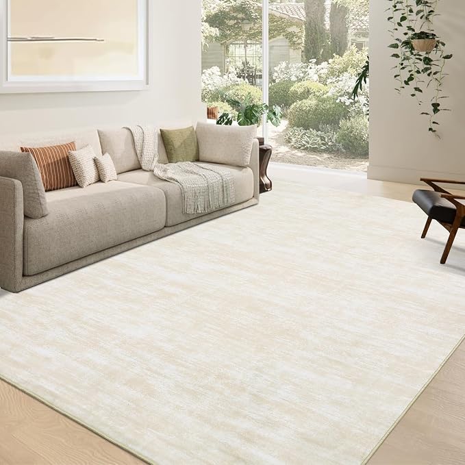 RUGSREAL Solid Machine Washable Area Rug Soft Low-Pile Modern Contemporary Area - Image 7