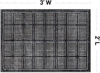 Rugshop Bohemian Stripe Lines Washable Non Slip Area Rug 2' x 3' Black - Image 2