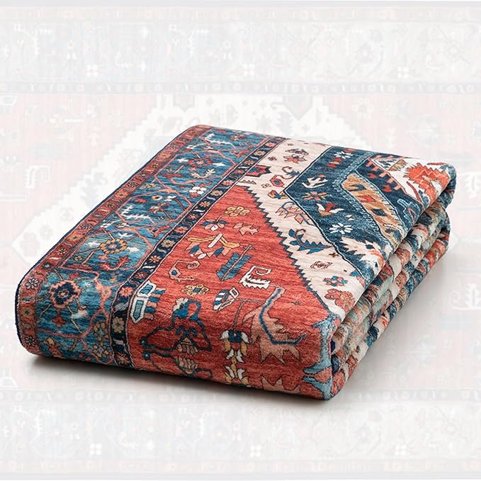 SERISSA 5x8 Area Rugs for Living Room, Large Washable Non-Slip Boho Rug - Image 8