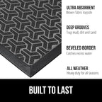 GORILLA GRIP 100% Waterproof All-Season WeatherMax Doormat, US Designed Natural - Image 2