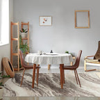 LUXE WEAVERS Lagos Collection 7983 Brown 5x7 Art Deco Geometric Area Rug - Image 7