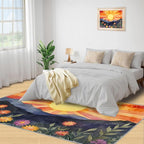 Boho Sun Area Rugs 5x7ft, Radiant Sunburst Rugs - Image 5