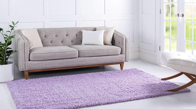 Unique Loom Solid Shag Collection Area Rug - Image 3