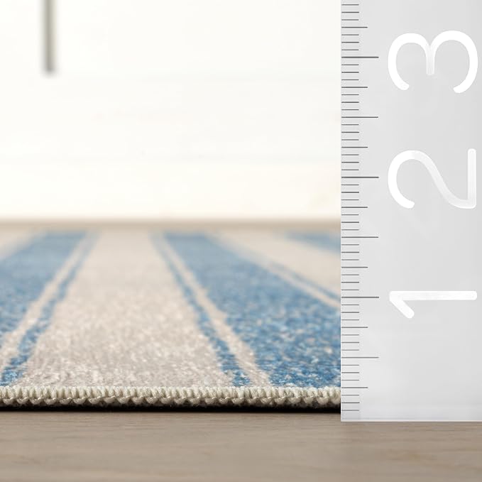 Dash & Albert Vion Blue Machine Washable Rug, 8.5 X 11.5 Feet - Image 3