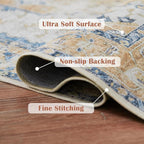 jinchan Runner Rug 3x10 Vintage Hallway Rug Kitchen Washable Runner Retro Floor - Image 2