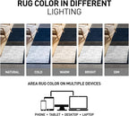 Rugshop Contemporary Modern Boxes Area Rug 6' 6" Navy - Image 5