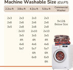 Area Rug 7x9 Rug Machine Washable Non-Slip Low Pile Print Pattern Western Rug - Image 5