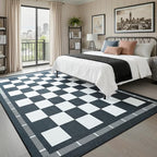 Vasofe Checkered Jute 6x9 Area Rugs, Washable Outdoor Patio Rug - Image 4