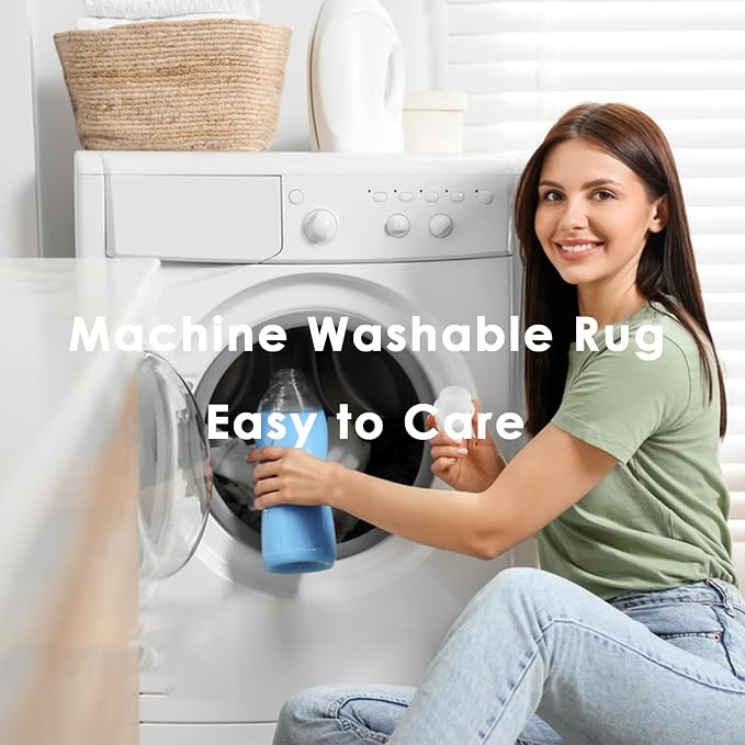 VK VK·LIVING Machine Washable Rug 5'x7' Vintage Design Washable Area Rugs - Image 6
