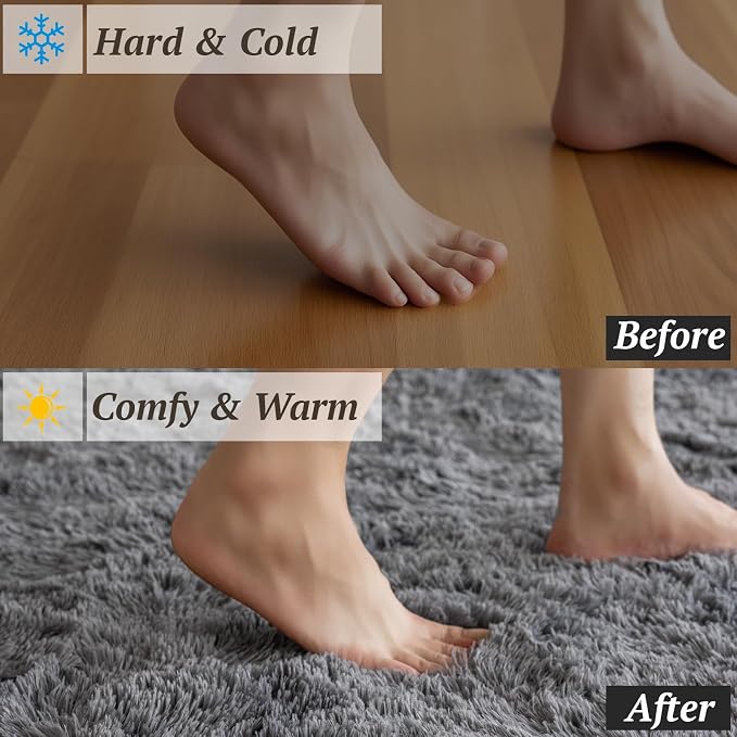 5x7 Area Rugs for Living Room Bedroom, Soft Fluffy Shaggy Bedside Rug, Indoor - Image 6
