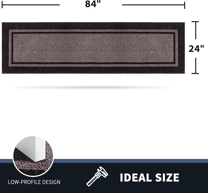 PURRUGS Dirt Trapping Door Mat 24" x 84", Non-Slip/Skid Machine Washable - Image 2