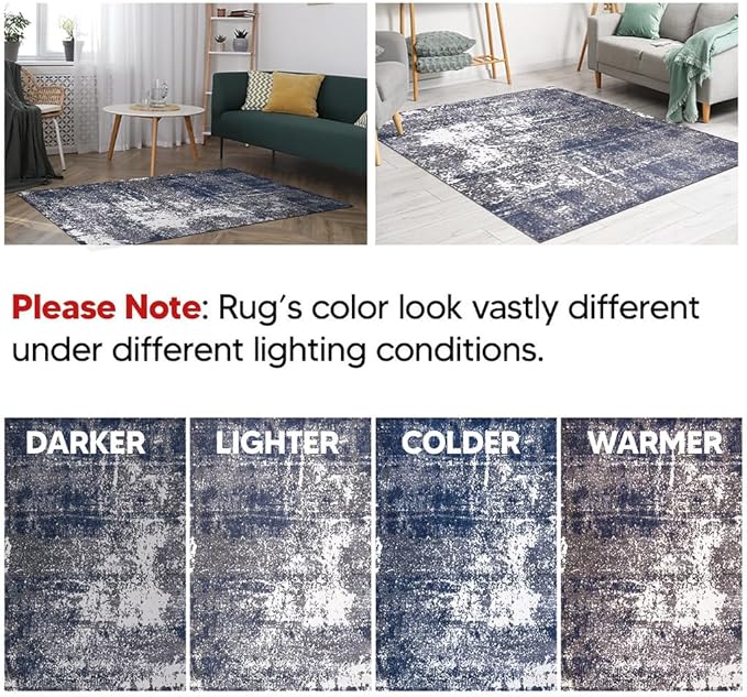Keen Home Design Area Rugs - 8ft Round Non-Shedding - Image 4