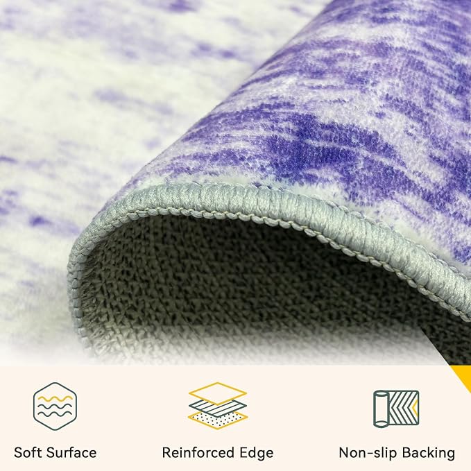 Washable Area Rugs 6'x8' Non-Slip Modern Abstract Soft - Image 4