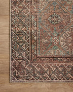 Loloi Amber Lewis Billie Collection, Aqua & Rust 2'-0" x 5'-0" Area Rug – - Image 9