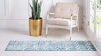 Rugs.com Lattice Trellis Collection Rug – 10 Ft Runner Blue Low-Pile Rug Perfect - Image 5