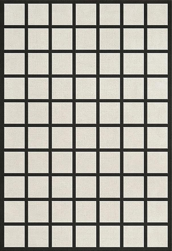 Handmade Wool Area Rug & Runner | Modern Grid Pattern Carpet by Unknown