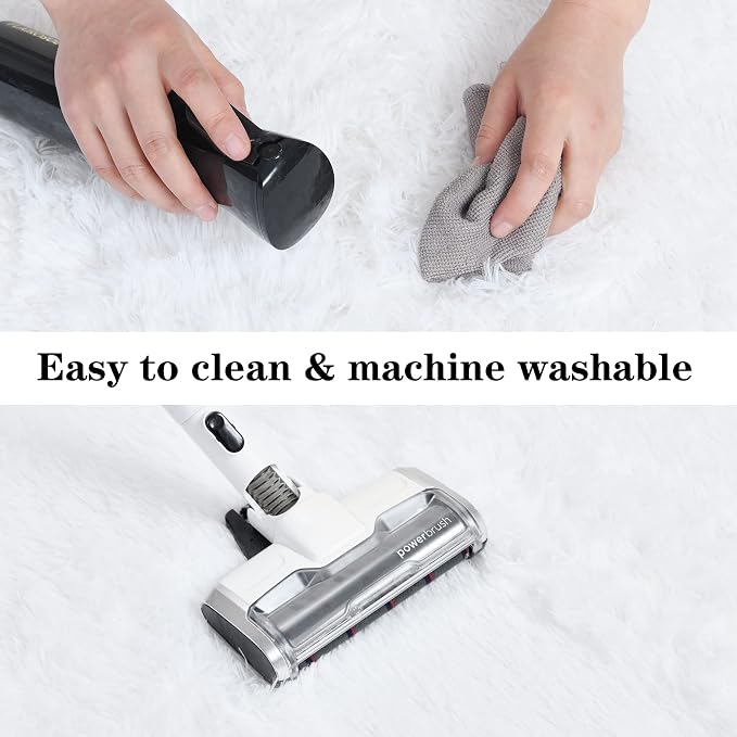 duduta White Soft Fluffy Rug 4x6 ft, Shag Fuzzy Plush Rectangle Carpet - Image 5