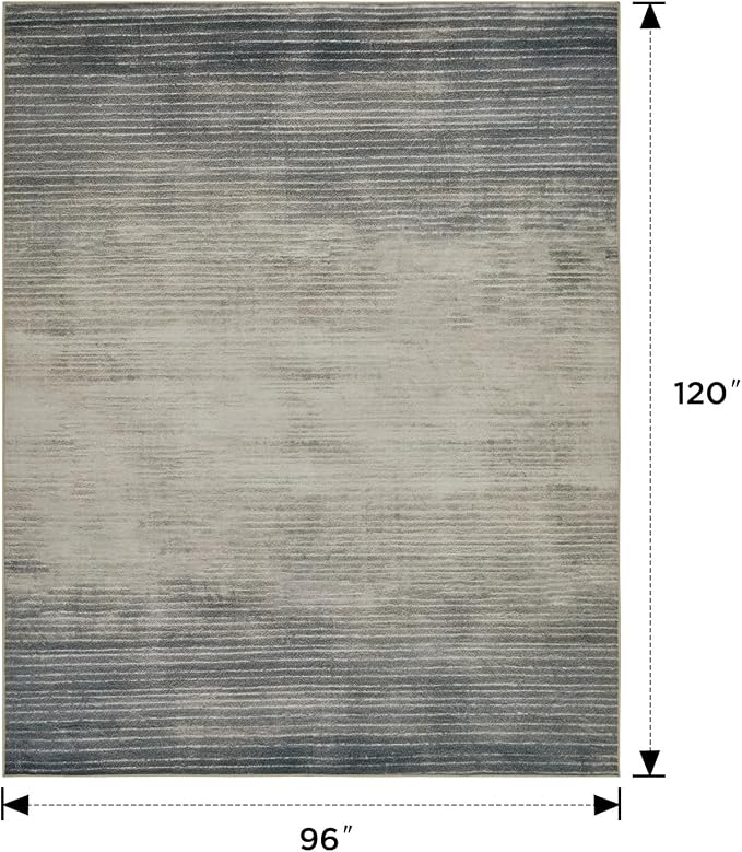 Joydeco 8x10 Area Rugs for Living Room, Washable Modern Abstract Non Slip Soft - Image 2
