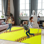 Soft Area Rugs for Bedroom, Softball Gifts for Softballs Lovers, Kids Toddlers - Image 4