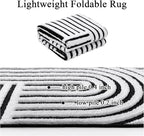 SHACOS Soft Cozy Fluffy Arch Pattern High Low Pile Area Rugs 6'x9' Large Non - Image 4