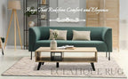 Premium Rectangular Rug Cowhide Leather Stylish Non Slip Chevron Patchwork Area - Image 5