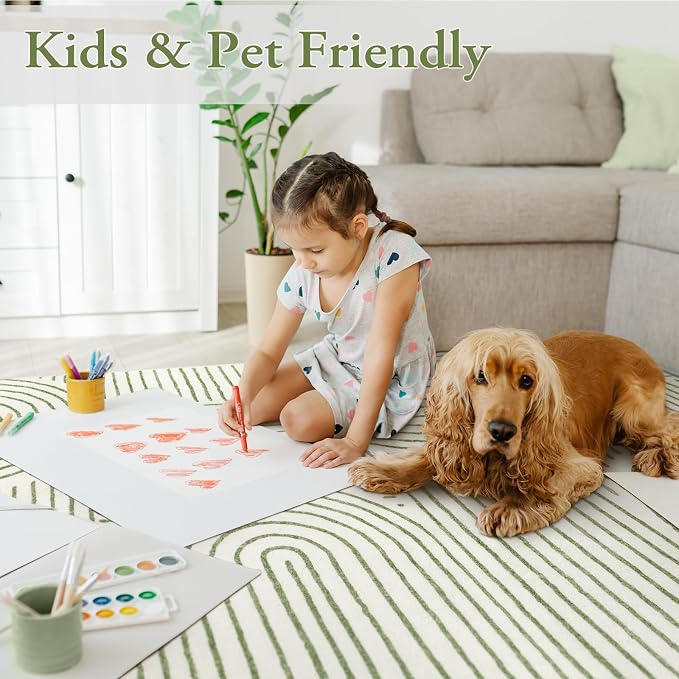 Lahome Rainbow 4x6 Area Rugs for Bedroom, Soft Washable Rugs for Entryway - Image 2