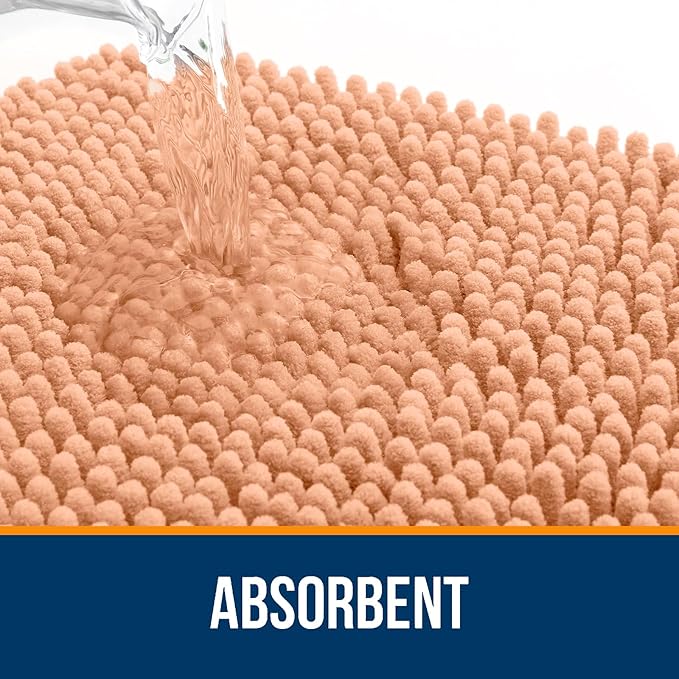 OLANLY Toilet Rugs U-Shaped 24x20, Extra Soft Absorbent Chenille Contour - Image 4